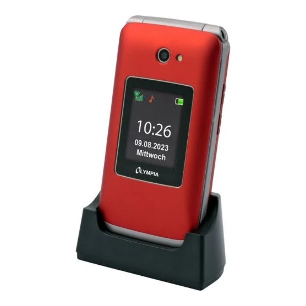 Olympia Mobiltelefon Vitus klappbar Großtasten rot - 7,11 cm - Mobiltelefon