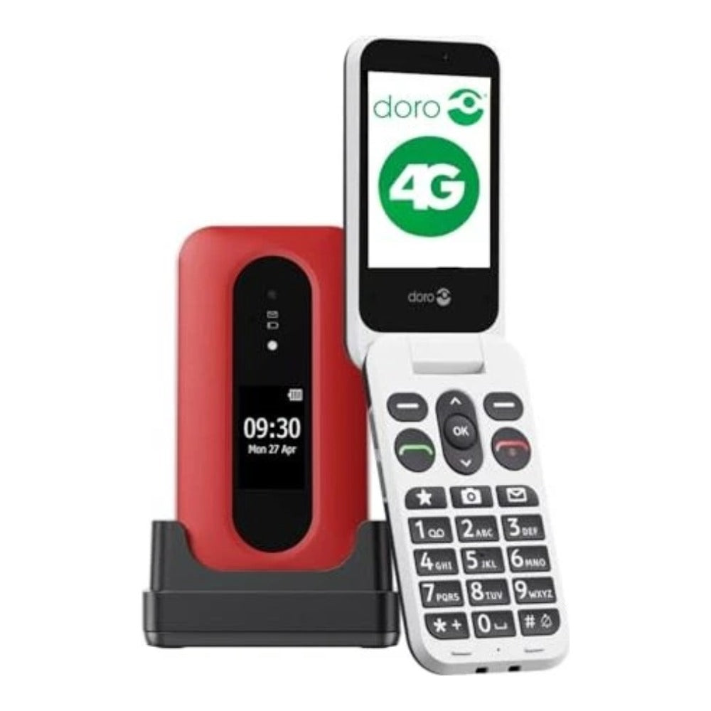 Doro Leva L30 Großtastenklapp rot - weiß - 1.150 mAh - 7,11 cm - Mobiltelefon