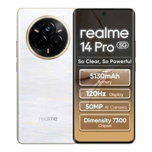 Realme 14 Pro Pearl White Android - 256 GB - Mobiltelefon
