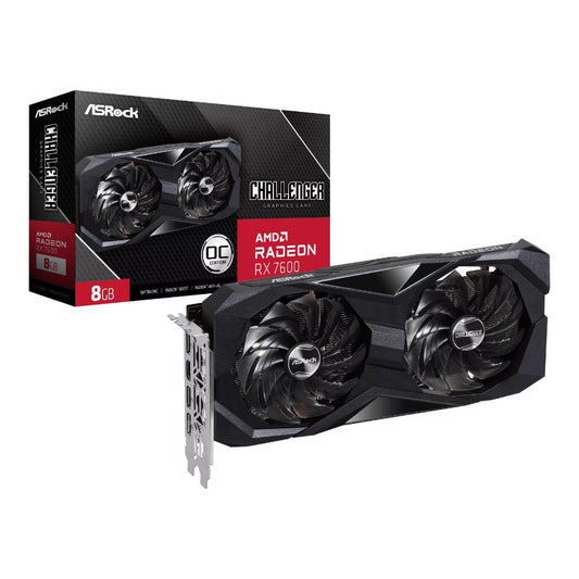 ASRock Challenger 90 - GA41ZZ - 00UANF - Radeon RX 7600 - 8 GB - GDDR6 - 128 Bit - 7680 x 4320 Pixel - PCI Express x8 4.0 - Grafikkarte