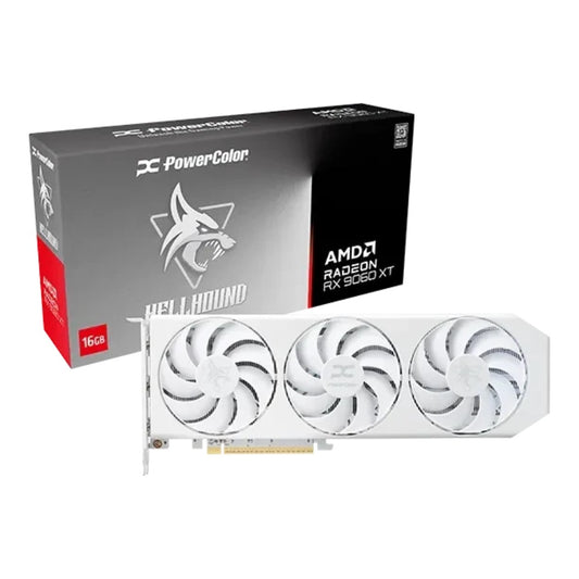 PowerColor Hellhound Spectral White Radeon Rx 9060 Xt OC - PCI - Express - Grafikkarte