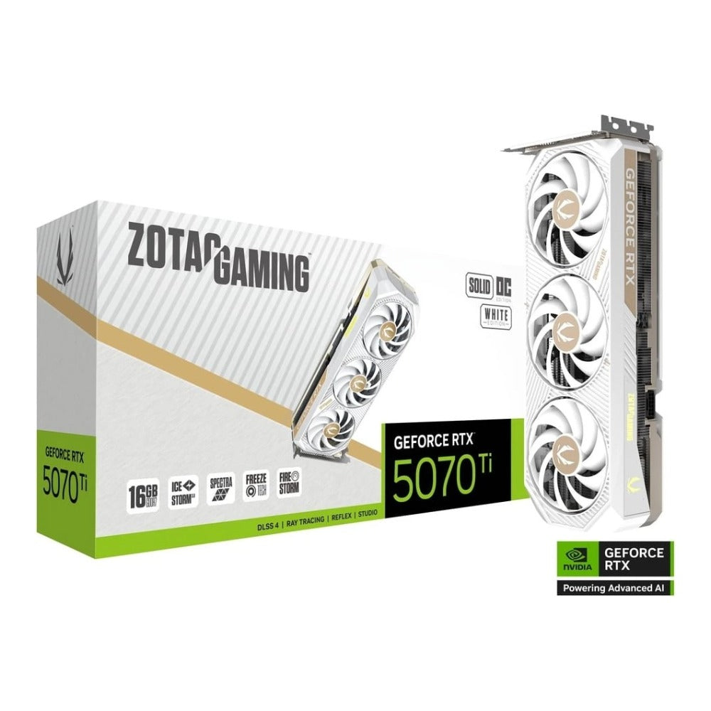 ZOTAC Gaming GeForce Rtx 5070 Ti Solid Core - White Oc Edition - PCI - Express - Grafikkarte