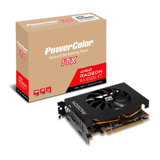 PowerColor AXRX 6500XT 4GBD6 - DH - Radeon RX 6500 XT - 4 GB - GDDR6 - 64 Bit - 7680 x 4320 Pixel - PCI Express 4.0 - Grafikkarte