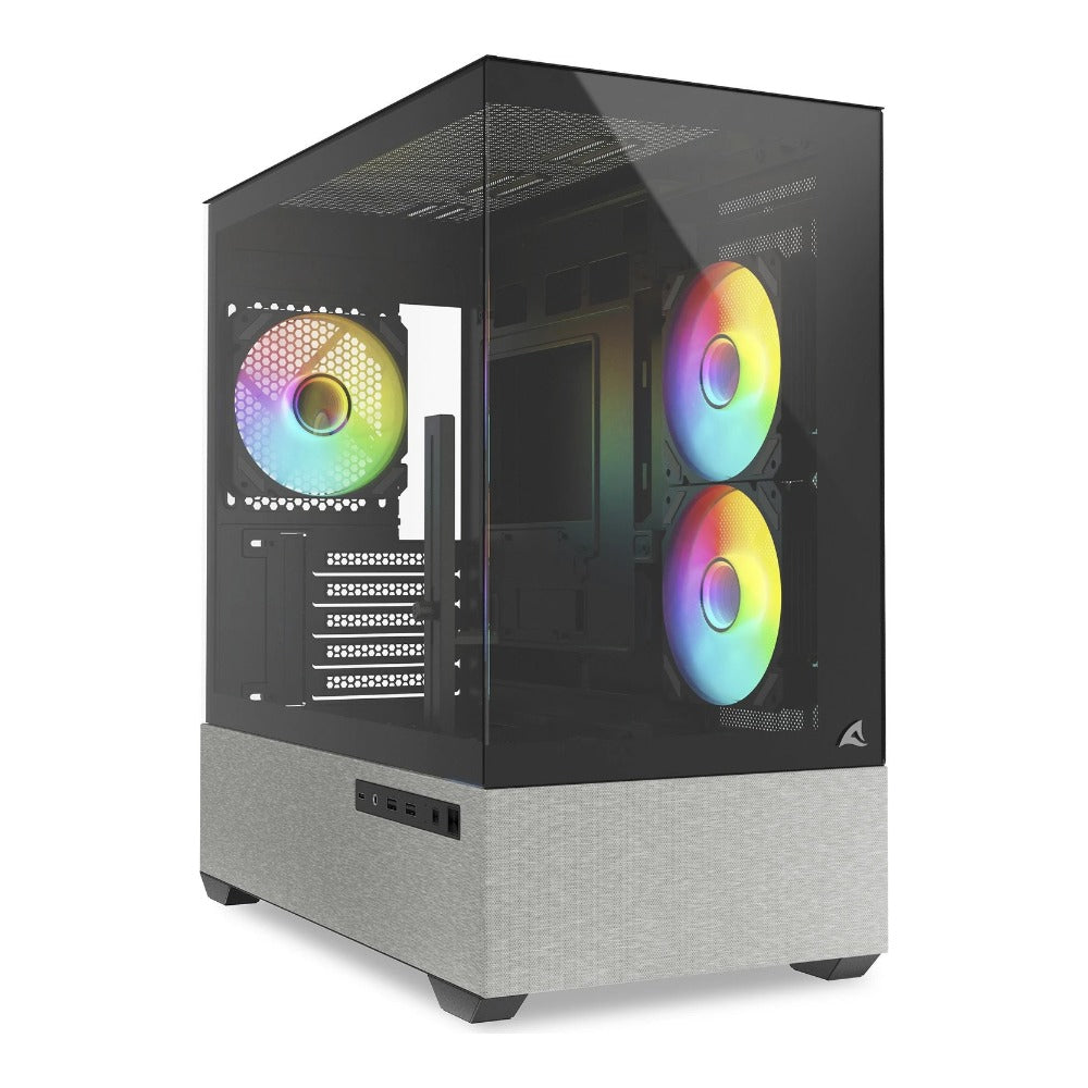Sharkoon Gehäuse MK7 ARGB mATX 2xGlas schwarz - Gehäuse
