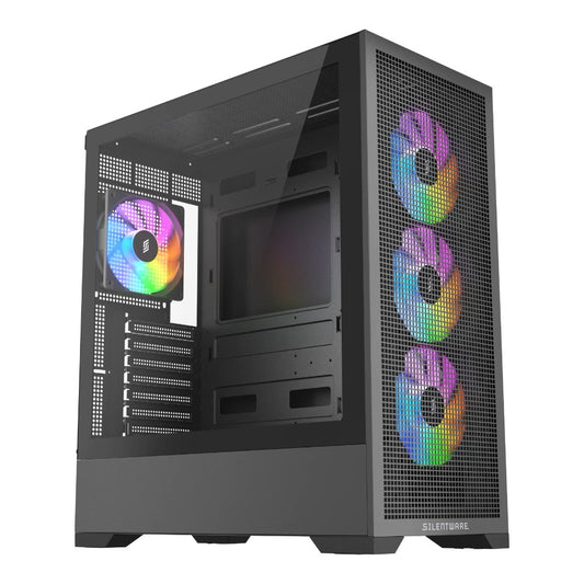 SILENTWARE Core 100 ARGB schwarz Tempered Glass - Midi/Minitower - ATX - Gehäuse