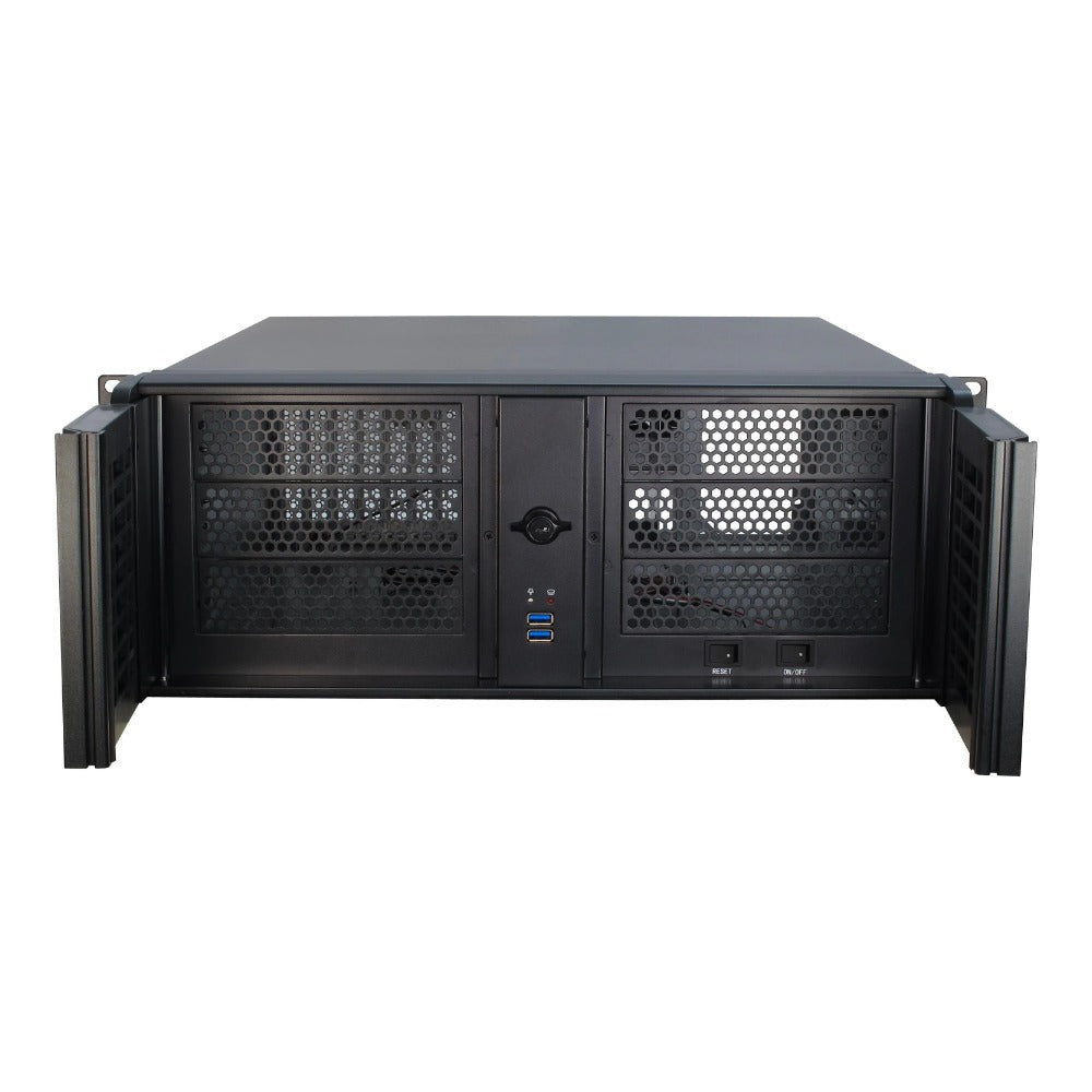Inter - Tech 4U - 4098 - S - Rack - Server - Schwarz - ATX - micro ATX - Mini - ITX - Stahl - 4U - Server-Gehäuse