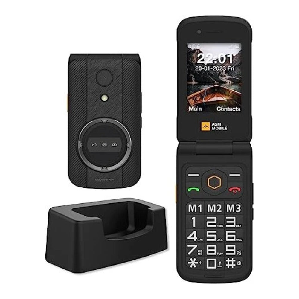 AGM Mobile by beafon M8 Outdoor Feature Phone Klapper - 1.500 mAh - 7,11 cm - Mobiltelefon