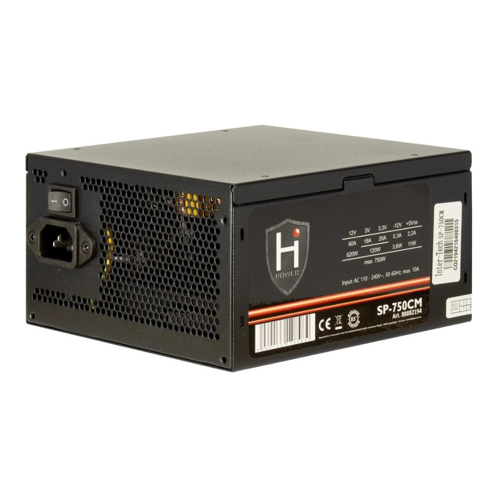 Inter - Tech HiPower SP - 750CM - 750 W - 60 A - 20+4 pin ATX - Semi - Modular - PC - ATX - Netzteil