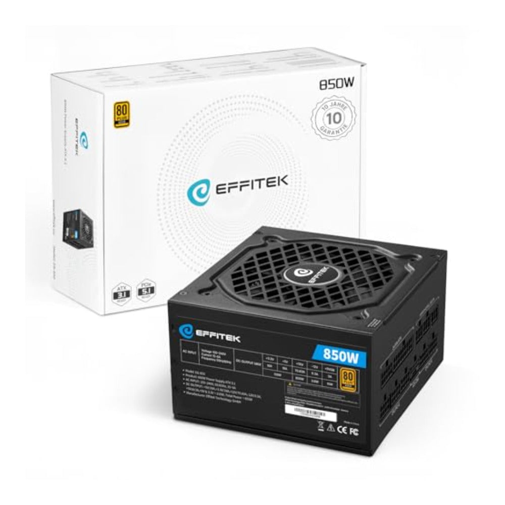 EFFITEK Netzteil Gold ATX 3.1 PCI 5.1 Modularer Kabel - Netzteil