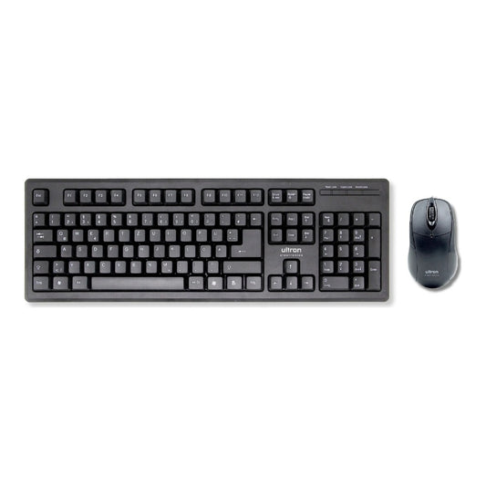 Ultron UMC - 200 - Volle Größe (100%) - Kabelgebunden - USB - QWERTZ - Schwarz - Maus enthalten - Tastatur
