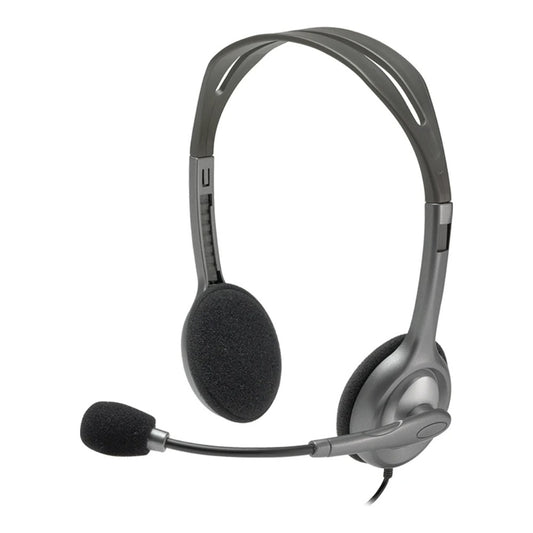 Logitech LGT - H110 - Kabelgebunden - Büro/Callcenter - 20 - 20000 Hz - 74 g - Kopfhörer - Grau - Dunkles Grau - Headset