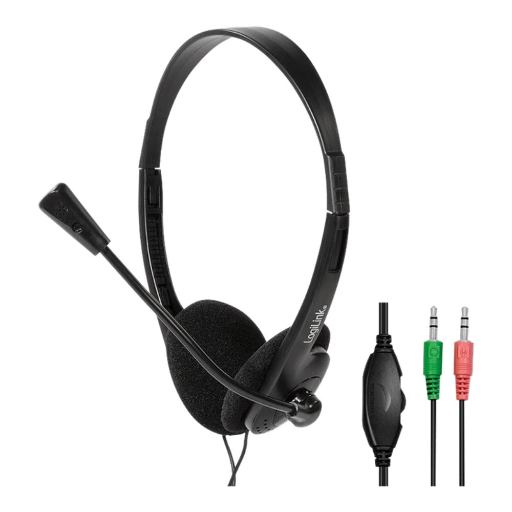 LogiLink HS0052 - Kabelgebunden - Büro/Callcenter - 20 - 20000 Hz - 80 g - Kopfhörer - Schwarz - Headset