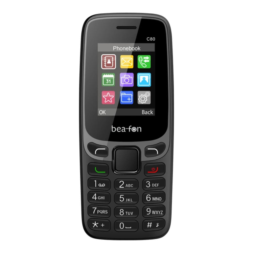 Bea - fon C80 schwarz - 800 mAh - 4,5 cm - Mobiltelefon