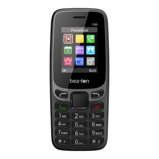 Bea - fon C80 schwarz - 800 mAh - 4,5 cm - Mobiltelefon