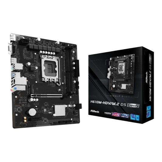 ASRock MB Intel 1700 H610M - HDV/M.2 D5 Gen5 - Intel Sockel 1700 (Core i) - Mainboard