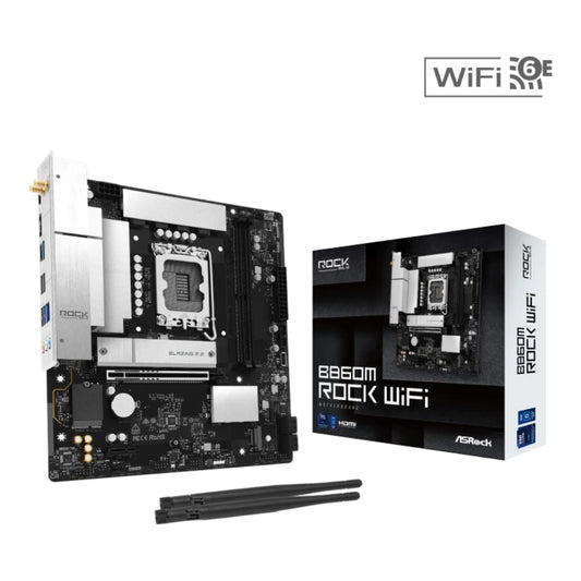 ASRock MB Intel 1851 B860M Rock WiFi 6 - Intel Sockel 1851 (Core Ultra 100&200) - Mainboard
