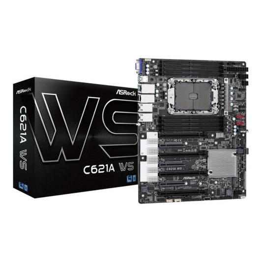 ASRock C621A WS - Intel - LGA 4189 - Intel® Xeon® - Intel® Xeon® W - DDR4 - SDRAM - 256 GB - DIMM - Mainboard