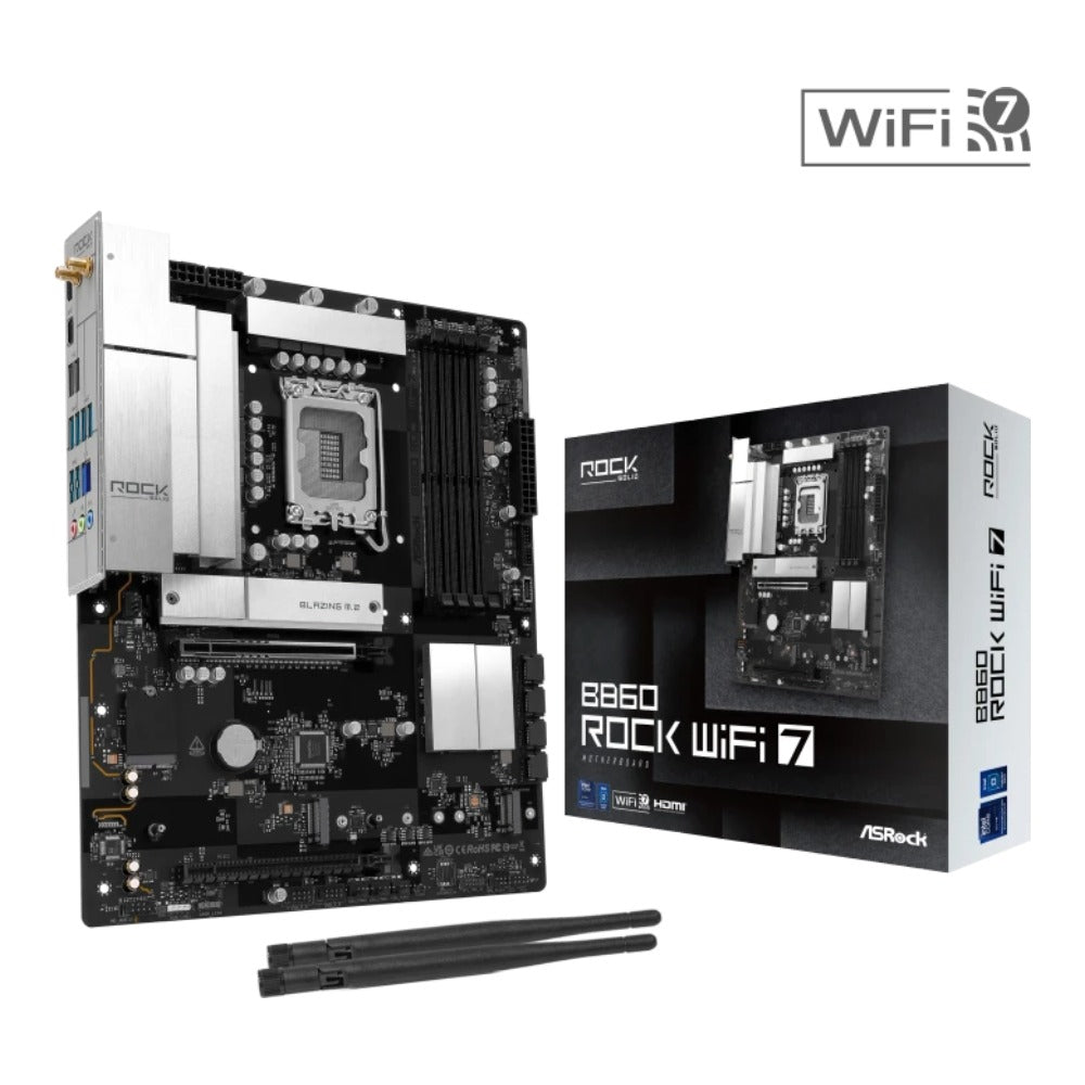 ASRock Mainboard B860 Rock WiFi 7 - ATX - DDR5 - Mainboard