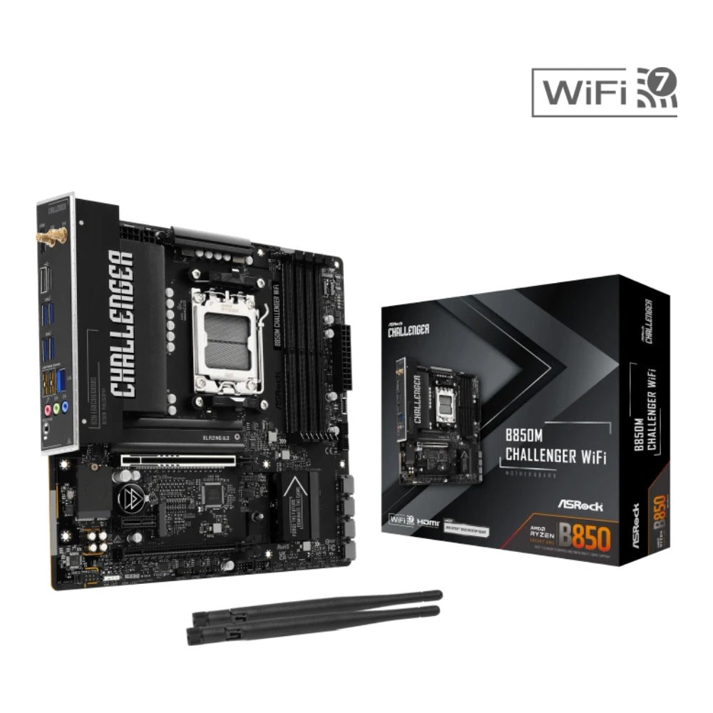 ASRock B850M Challenger WiFi - AMD Sockel AM5 (Ryzen Zen4) - Micro/Mini/Flex - ATX - Mainboard
