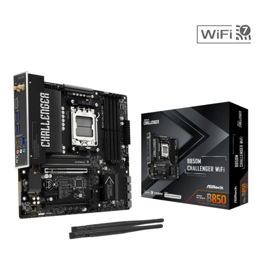 ASRock B850M Challenger WiFi - AMD Sockel AM5 (Ryzen Zen4) - Micro/Mini/Flex - ATX - Mainboard