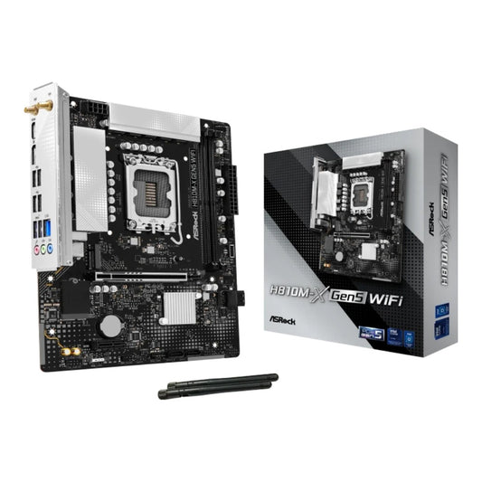 ASRock H810M - X Gen5 WiFi 1851 mATX HDMI/DP DD - Intel Sockel 1851 (Core Ultra 100&200) - Mainboard