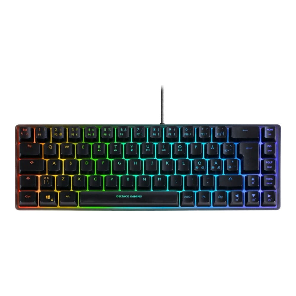 Deltaco DK240 mini 60% Gaming Tastatur transparent - QWERTZ - Tastatur