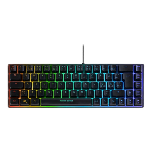 Deltaco DK240 mini 60% Gaming Tastatur transparent - QWERTZ - Tastatur