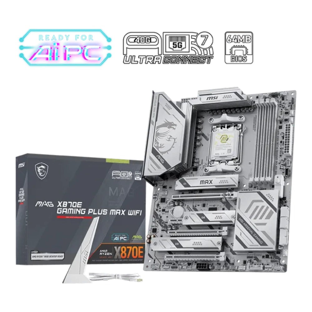 MSI MAG X870E Gaming Plus Max Wifi X870 AM5 ATX DDR5 - AMD Sockel AM5 (Ryzen Zen4) - ATX - Mainboard