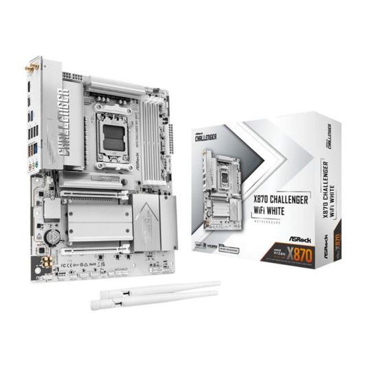 ASRock X870 Challenger WiFi White AM5 ATX HDMI/USB - C - AMD Sockel AM5 (Ryzen Zen4) - ATX - Mainboard