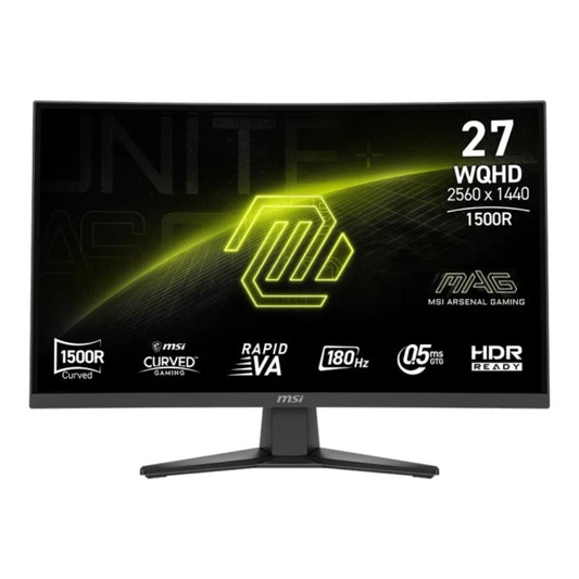 MSI MAG 275CQFDE E18 - LED - Gaming - gebogen - 68.6 cm (27") - 2560 x 1440 WQHD@ 180 Hz - Schnelle VA - 250 cd/m? - 5000:1 - 0.5 ms - 2xHDMI, DisplayPort - 68,6 cm - Monitor
