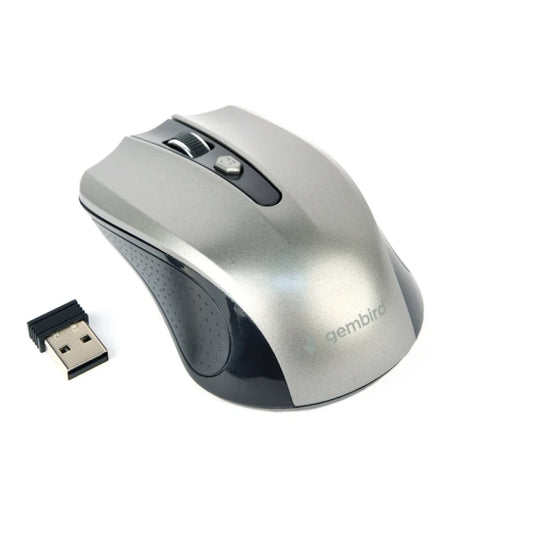 Gembird MUSW - 4B - 04 - BG - rechts - Optisch - RF Wireless - 1600 DPI - Schwarz - Grau - Maus