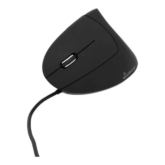 MEDIARANGE MROS231 - Linkshändig - Vertikale Ausführung - Optisch - USB Typ - A - 2400 DPI - Schwarz - Maus