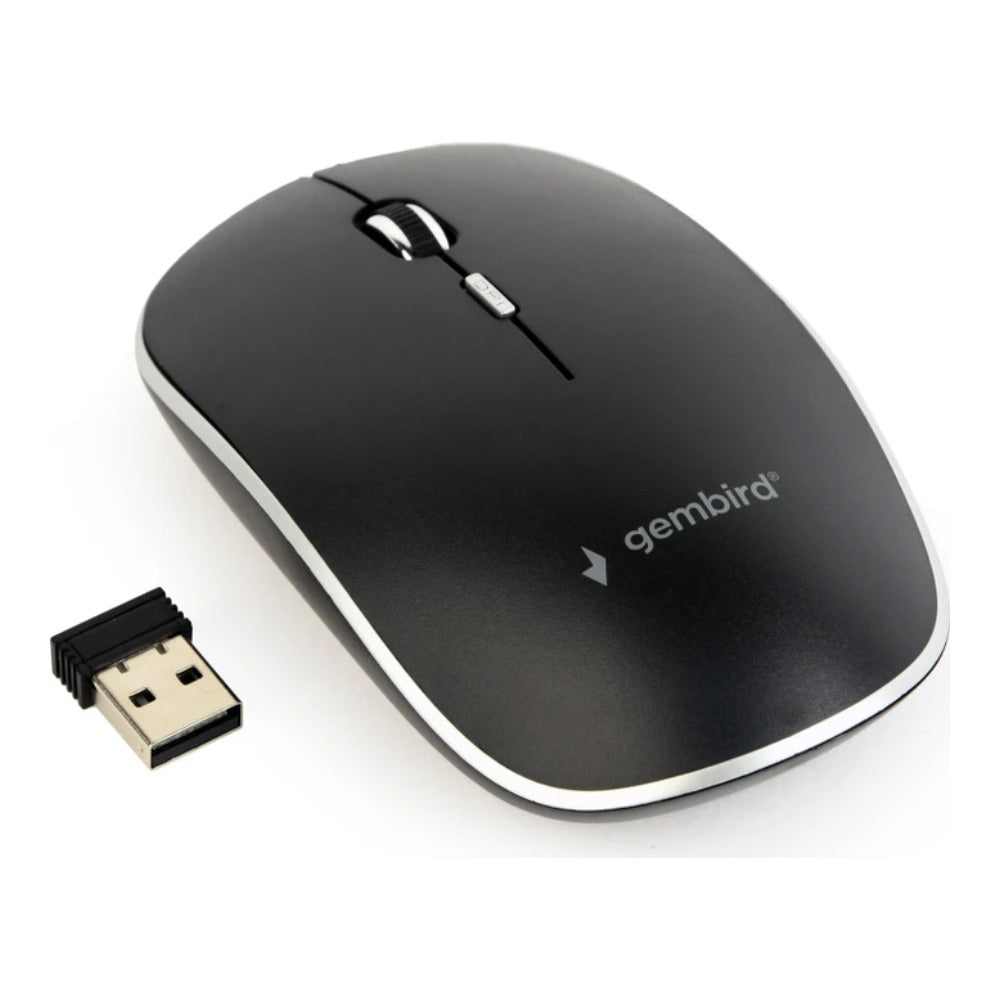 Gembird MUSW - 4B - 01 - Beidhändig - Optisch - RF Wireless - 1600 DPI - Schwarz - Weiß - Maus