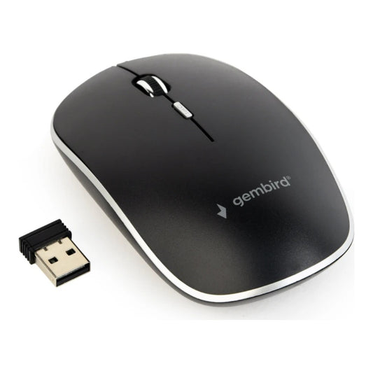 Gembird MUSW - 4B - 01 - Beidhändig - Optisch - RF Wireless - 1600 DPI - Schwarz - Weiß - Maus