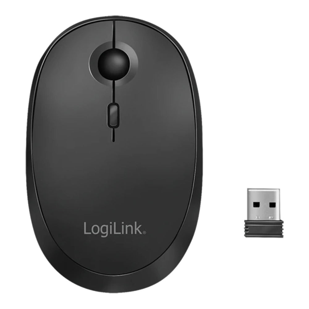LogiLink ID0204 - Beidhändig - RF Wireless + Bluetooth - 1600 DPI - Schwarz - Maus