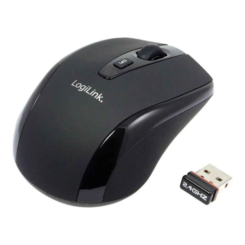 LogiLink ID0031 - Optisch - RF Wireless - 800 DPI - Schwarz - Maus