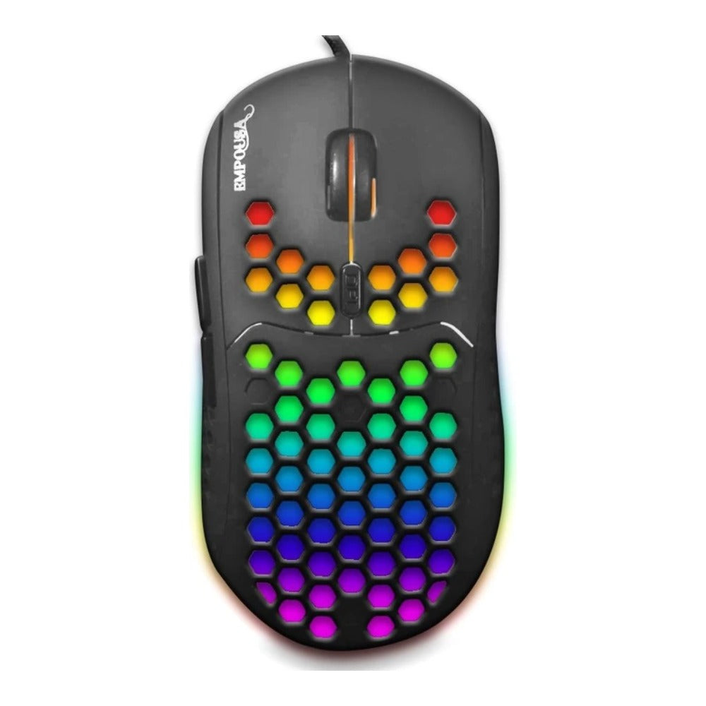 INCA IMG - 346 - Beidhändig - Optisch - USB Typ - A - 6400 DPI - Schwarz - Maus