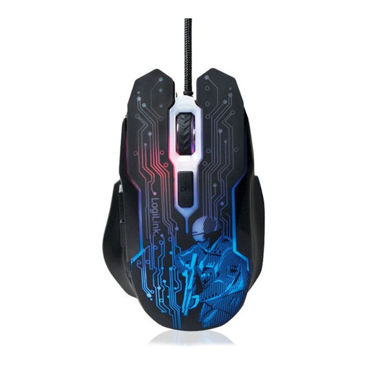 LogiLink ID0137 - Beidhändig - Optisch - USB Typ - A - 2400 DPI - Schwarz - Maus