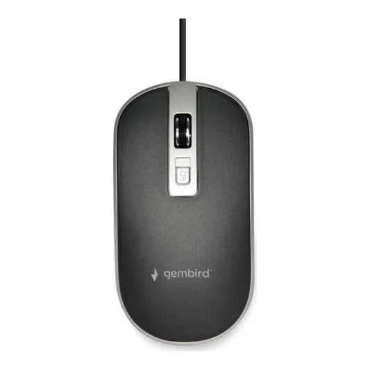 Gembird MUS - 4B - 06 - BS - Beidhändig - Optisch - USB Typ - A - 1200 DPI - Schwarz - Silber - Maus