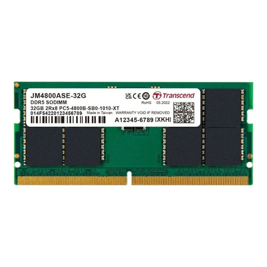 Transcend JetRam JM4800ASE - 32G - 32 GB - 1 x 32 GB - DDR5 - 4800 MHz - 262 - pin SO - DIMM - Arbeitsspeicher