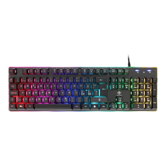 Deltaco DK220 Gaming Tastatur Membran RGB schwarz - QWERTY - Tastatur