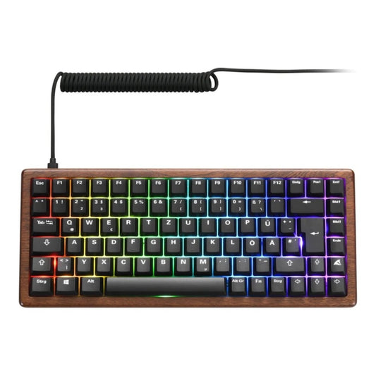 Sharkoon SKILLER SGK50 S3 Wood PBT holz/schwarz UK - Layout Gateron G Pro 3.0 - Tastatur
