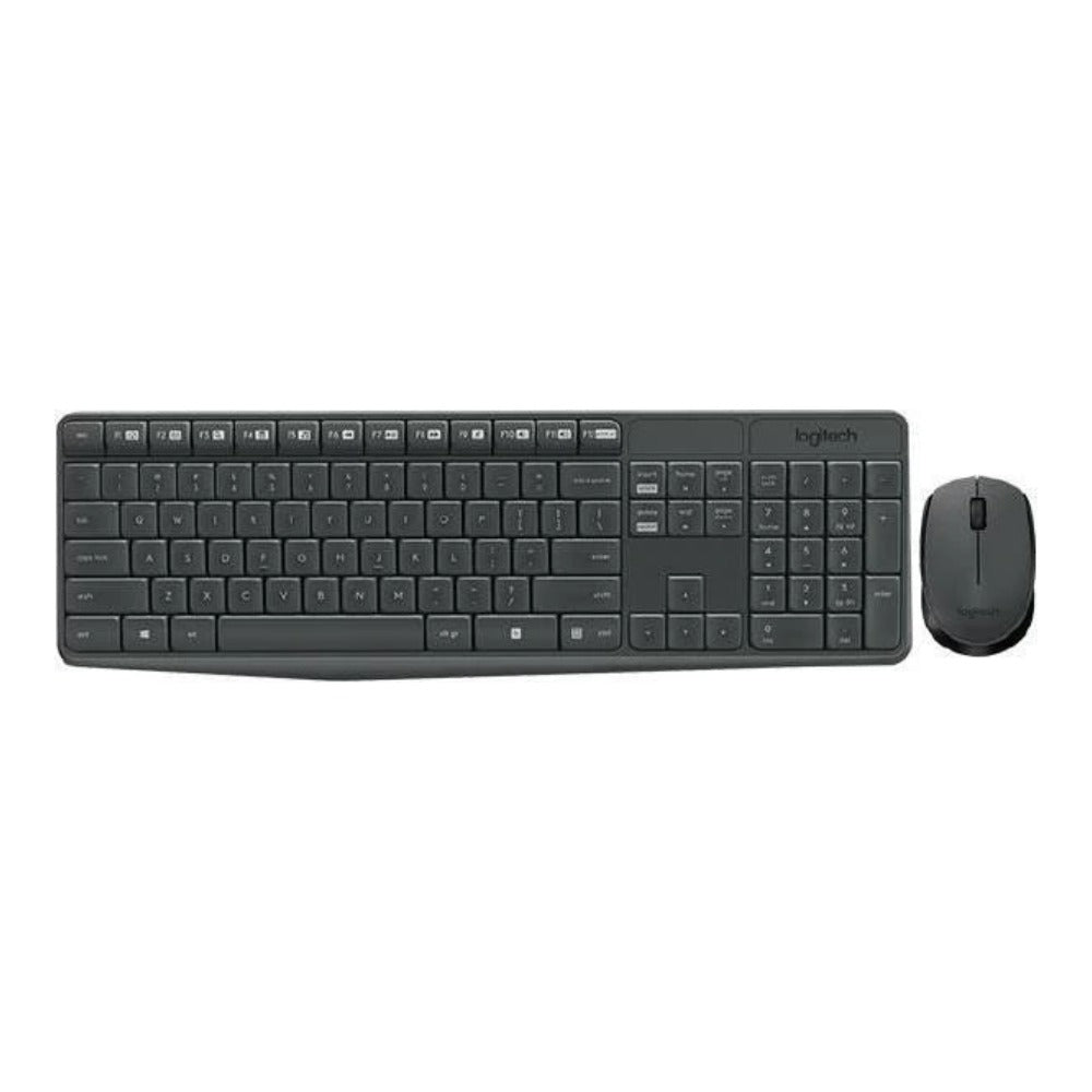 Logitech MK235 - Volle Größe (100%) - Kabellos - RF Wireless - QWERTZ - Grau - Maus enthalten - Tastatur