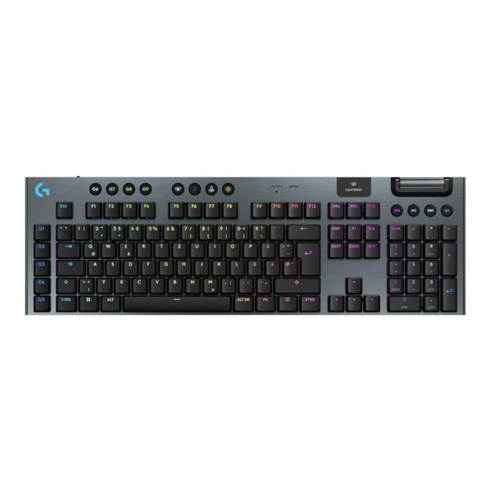 Logitech G G915 X LIGHTSPEED, Verkabelt & Kabellos, RF Wireless+ Bluetooth, Mechanischer Switch, QWERTZ, LED, Schwarz - Tastatur