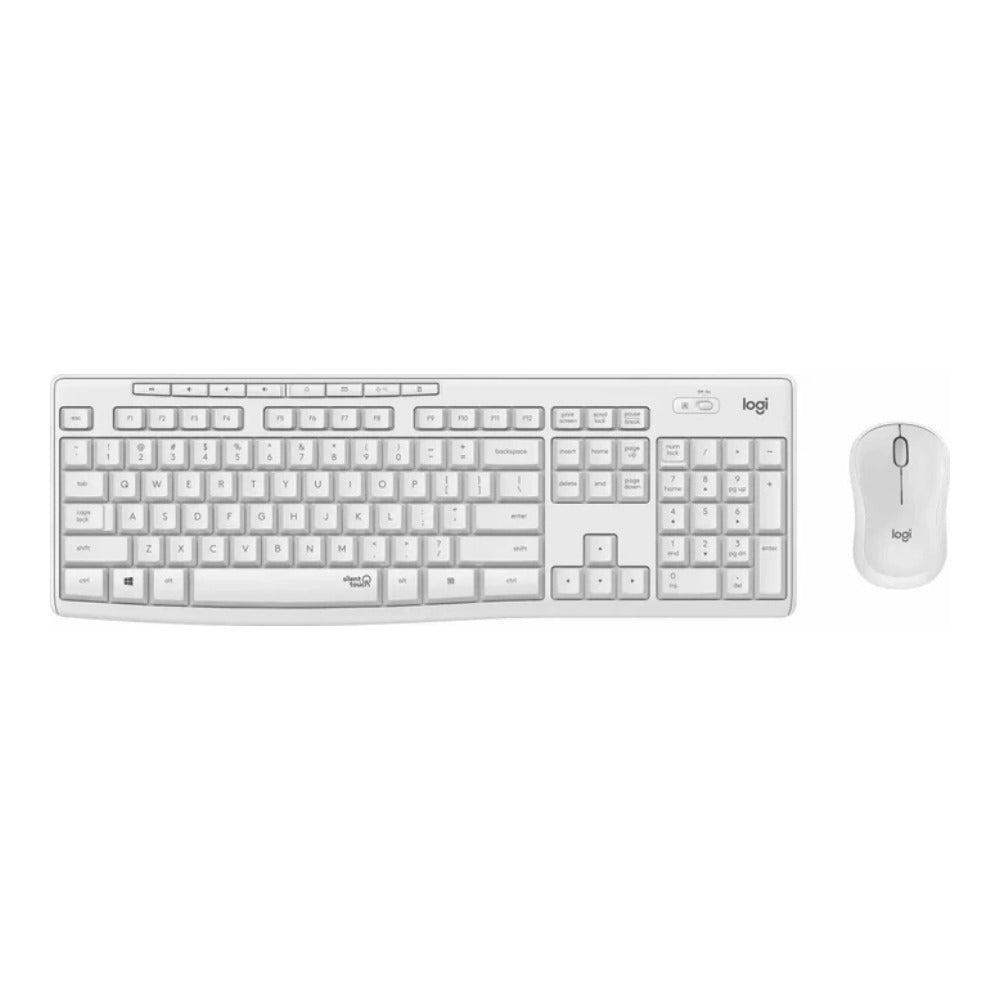 Logitech MK295 Silent - Volle Größe (100%) - Kabelgebunden - RF Wireless - QWERTZ - Weiß - Maus enthalten - Tastatur