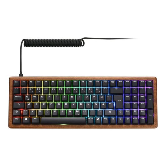 Sharkoon SKILLER SGK50 S2 Wood PBT holz/schwarz UK - Layout Gateron G Pro 3.0 - Tastatur