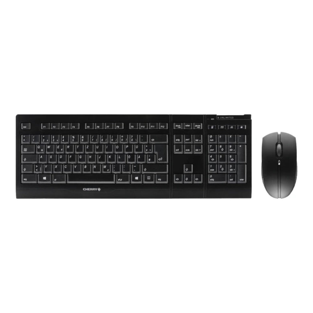 Cherry B.Unlimited 3.0 - Volle Größe (100%) - Kabellos - RF Wireless - Mechanischer Switch - Schwarz - Maus enthalten - Tastatur