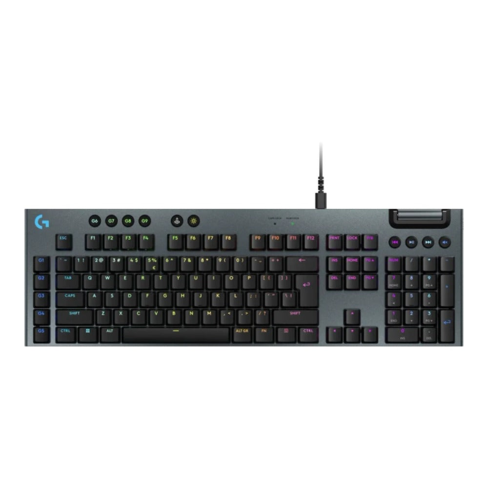 Logitech G G915 X, Kabelgebunden, USB, Mechanischer Switch, QWERTY, RGB - LED, Schwarz - LOGITECH G915 X Wired - Gaming Keyboard - Tastatur