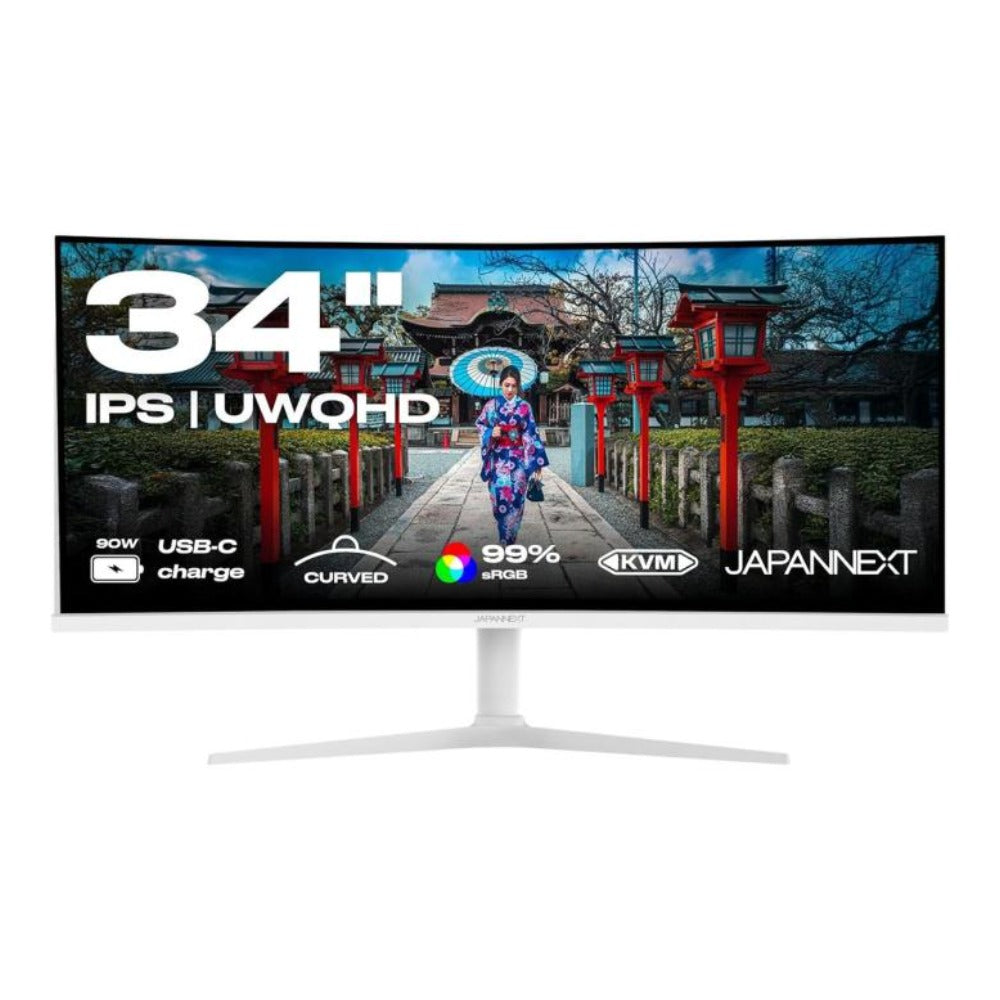JAPANNEXT JN - IPS340UWQHD60C - C65W - HS - W curved UWQHD - 86,4 cm - Monitor