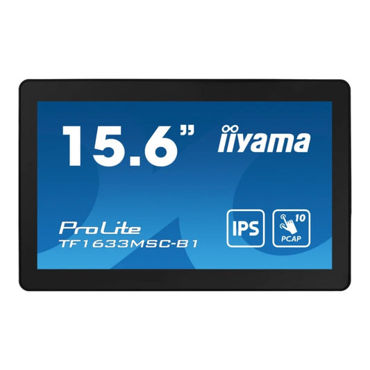 Iiyama ProLite TF1633MSC - B1 - 39,6 cm (15.6") - 1920 x 1080 Pixel - Full HD - 5 ms - Schwarz - Monitor
